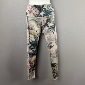 Noli Yoga Milano Tropical Print Multi-color Leggings Sz S Yoga Pilates Gym